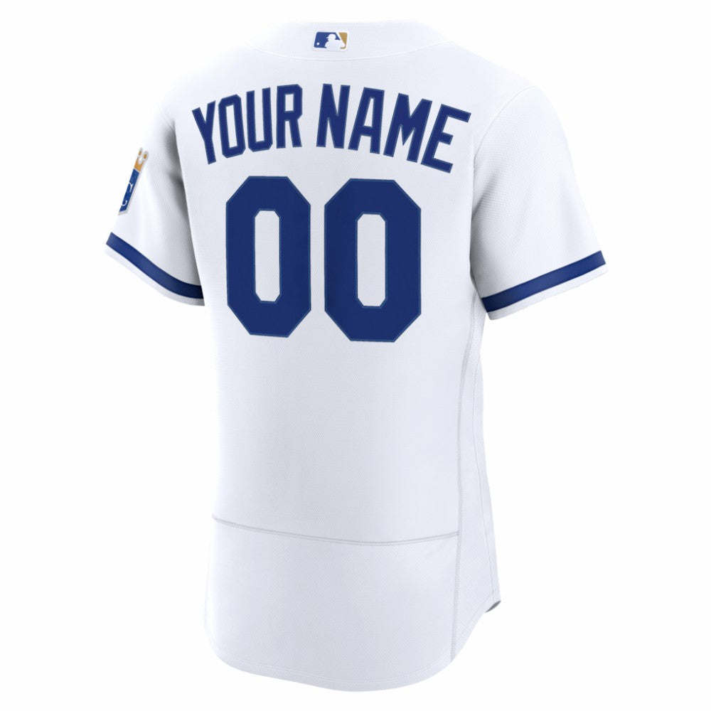 White Kansas City Royals Nike Home Authentic Custom Jersey