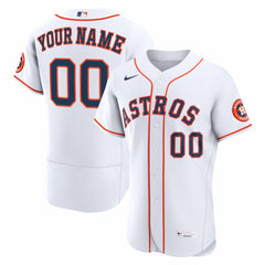 White Houston Astros Nike Home Authentic Custom Jersey