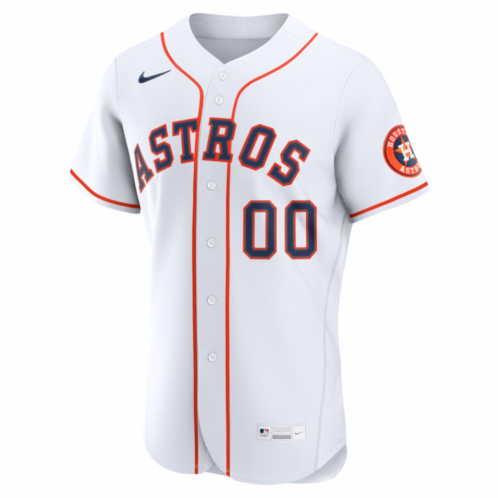 White Houston Astros Nike Home Authentic Custom Jersey