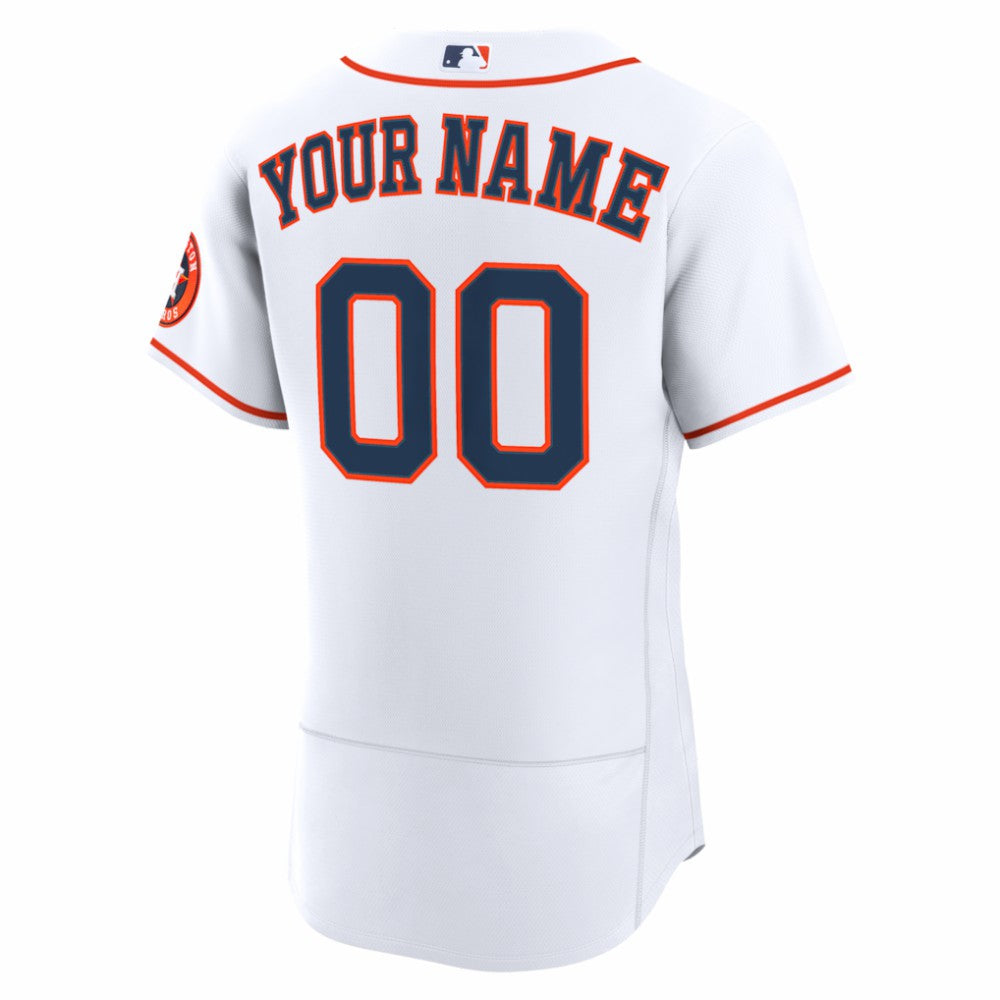 White Houston Astros Nike Home Authentic Custom Jersey