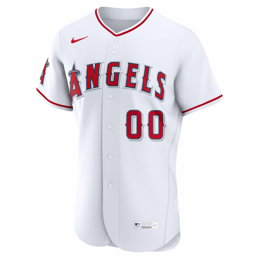 White Los Angeles Angels Nike Home Authentic Custom Jersey