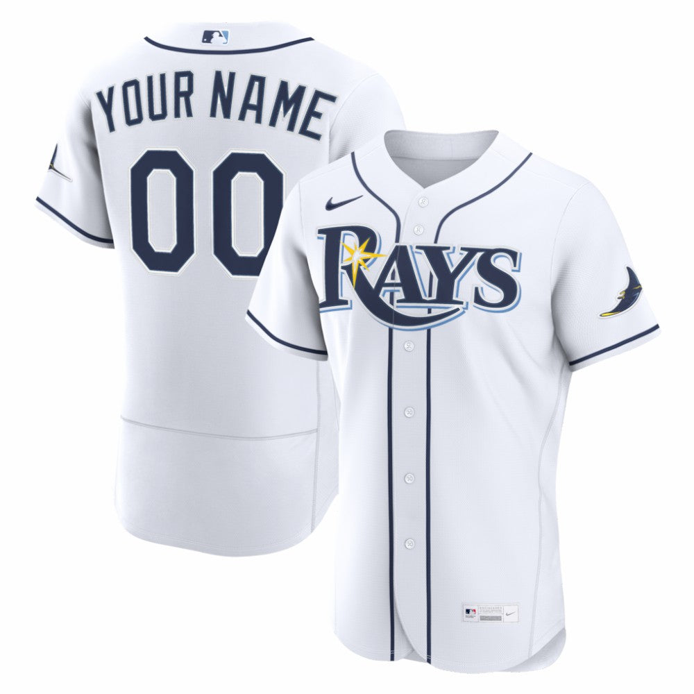 White Tampa Bay Rays Nike Home Authentic Custom Jersey