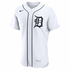 White Detroit Tigers Nike Home Authentic Custom Jersey