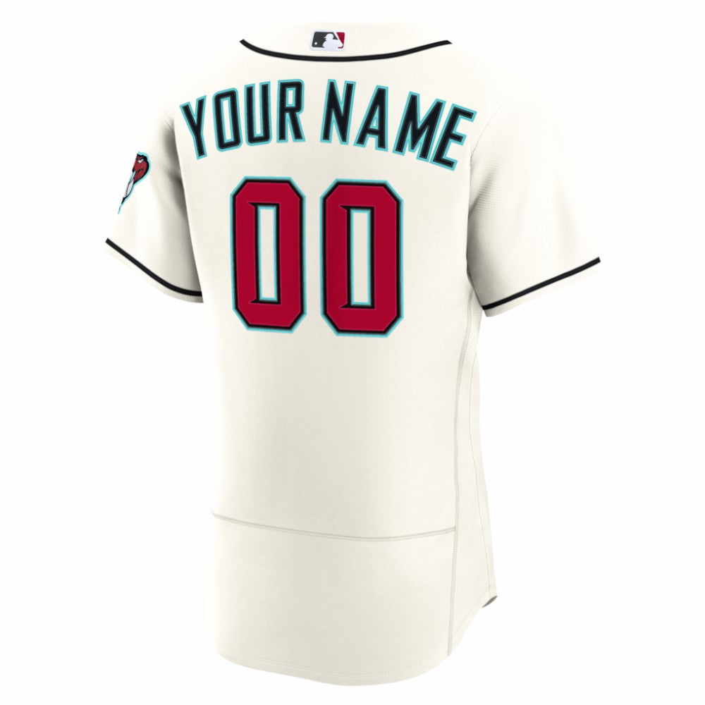Cream Arizona Diamondbacks Nike Home Authentic Custom Jersey