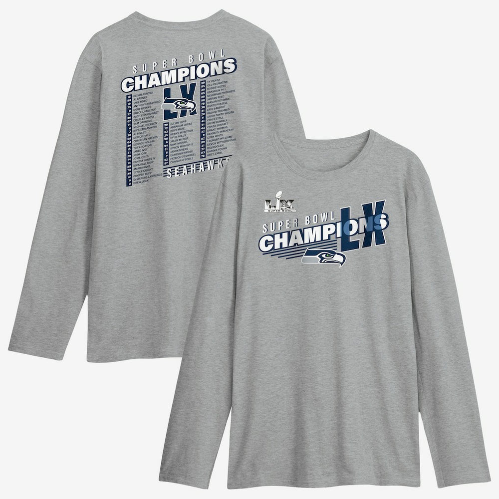 Super Bowl LX Champions Best Teammates Roster Long Sleeve T-Shirt - Seattle Seahawks T-shirts