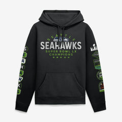 Super Bowl LX Champions Banner Year Hoodie - Seattle Seahawks Hoodies