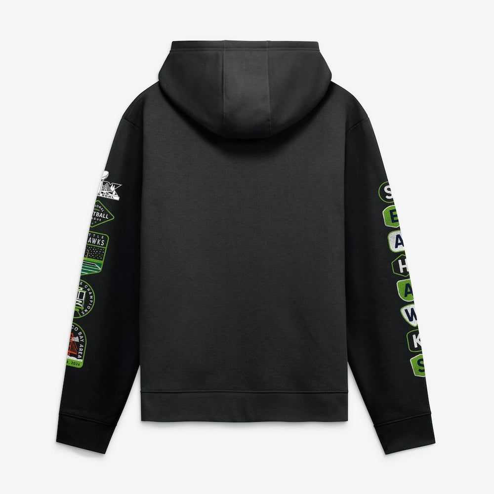 Super Bowl LX Champions Banner Year Hoodie - Seattle Seahawks Hoodies