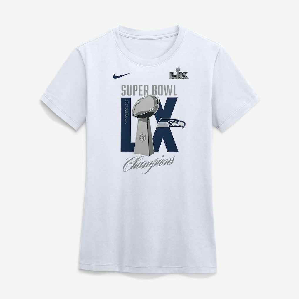 Women's Super Bowl LX Champions Lombardi Trophy T-Shirt - Seattle Seahawks T-shirts