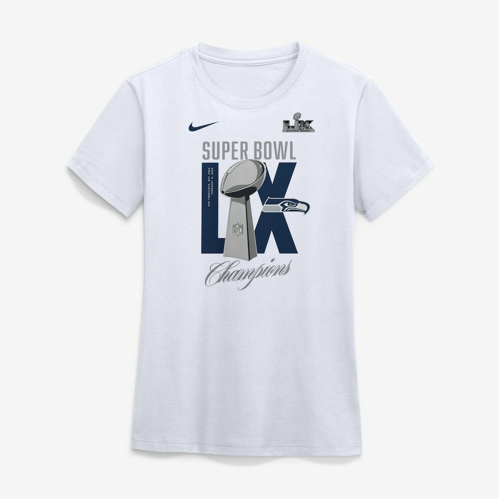 Women's Super Bowl LX Champions Lombardi Trophy T-Shirt - Seattle Seahawks T-shirts