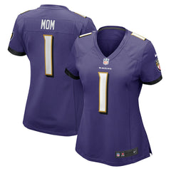 Number 1 Mom  Women's Game Jersey - Baltimore Ravens Jerseys