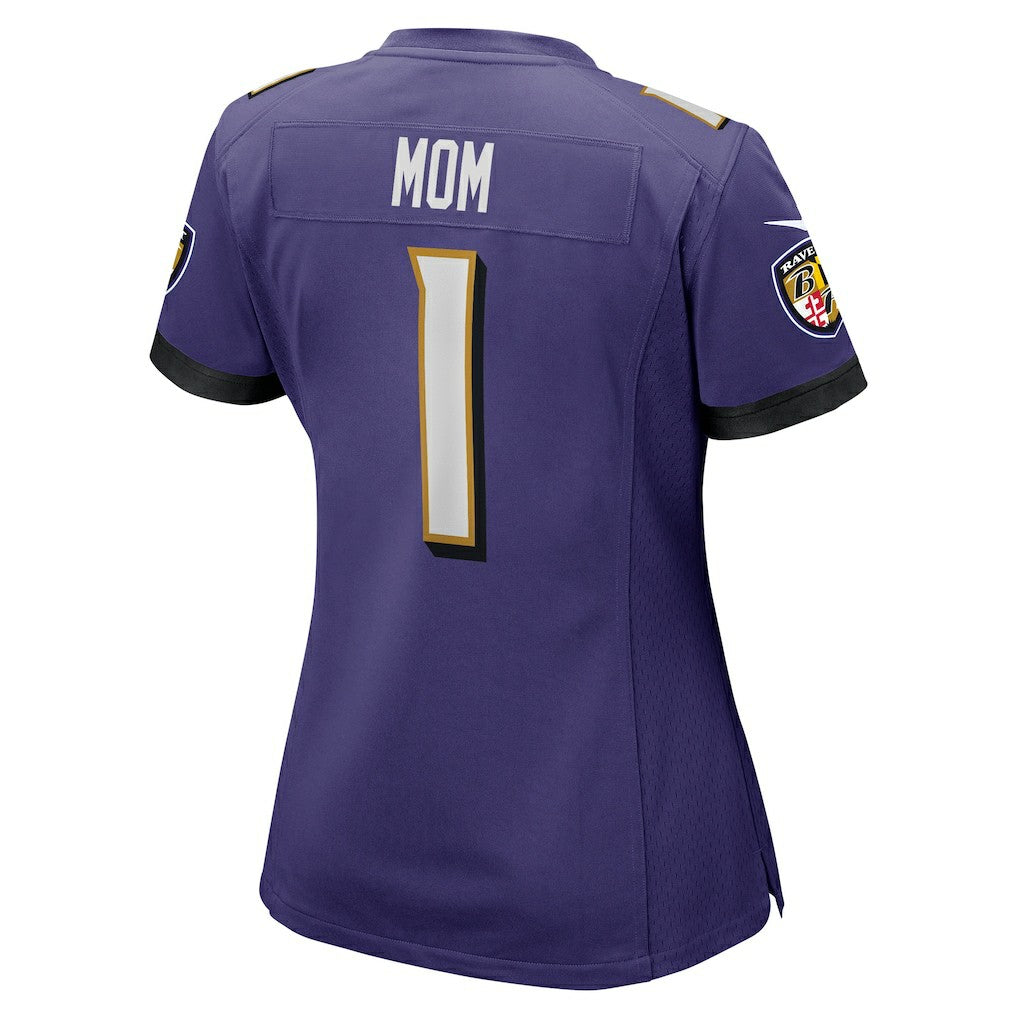 Number 1 Mom  Women's Game Jersey - Baltimore Ravens Jerseys