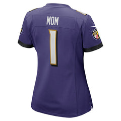 Number 1 Mom  Women's Game Jersey - Baltimore Ravens Jerseys