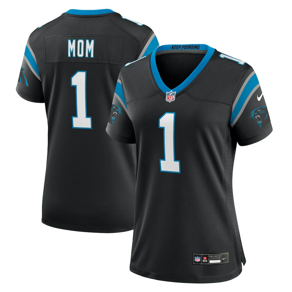 Number 1 Mom  Women's Game Jersey - Carolina Panthers Jerseys