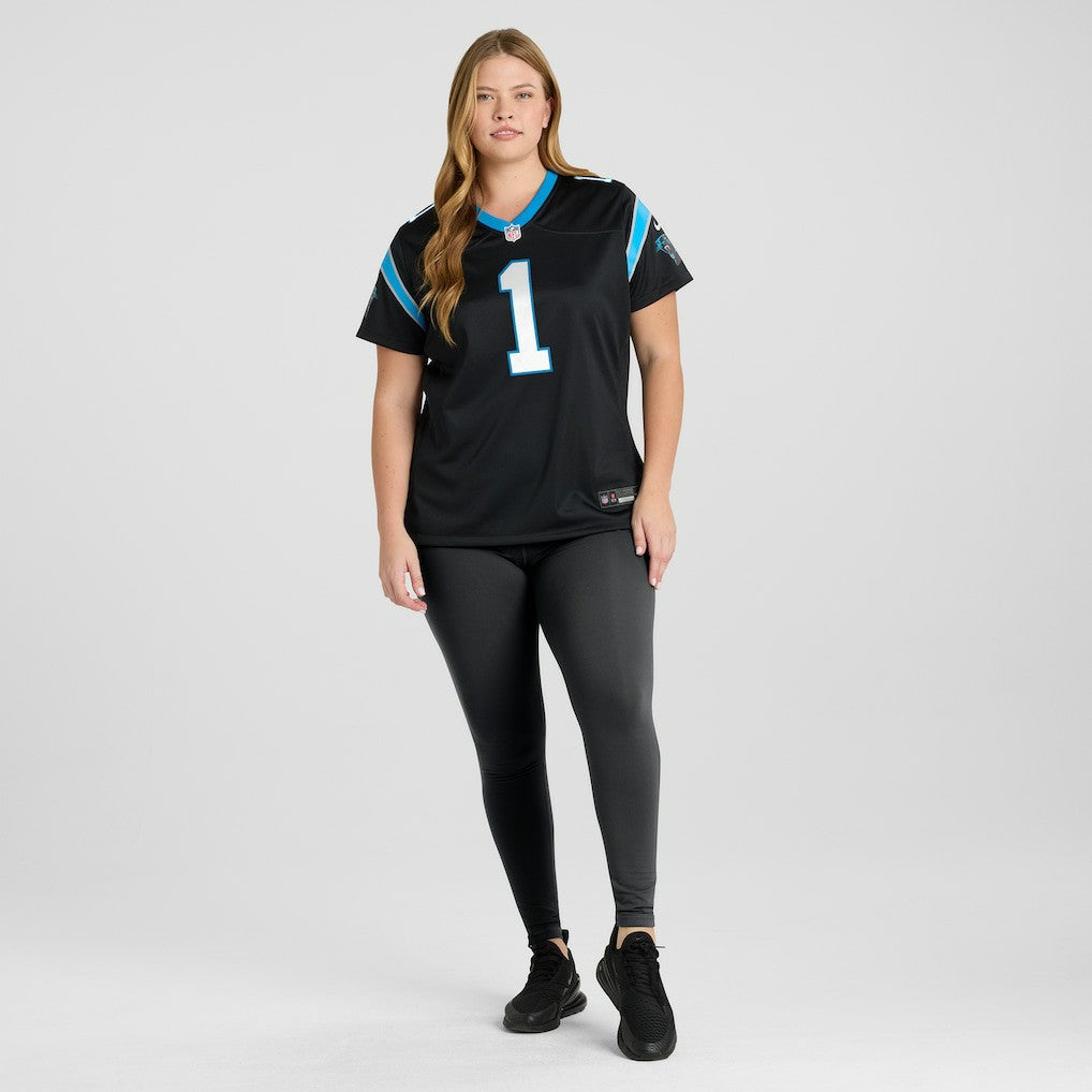 Number 1 Mom  Women's Game Jersey - Carolina Panthers Jerseys