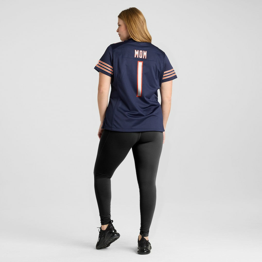 Number 1 Mom  Women's Game Jersey - Chicago Bears Jerseys