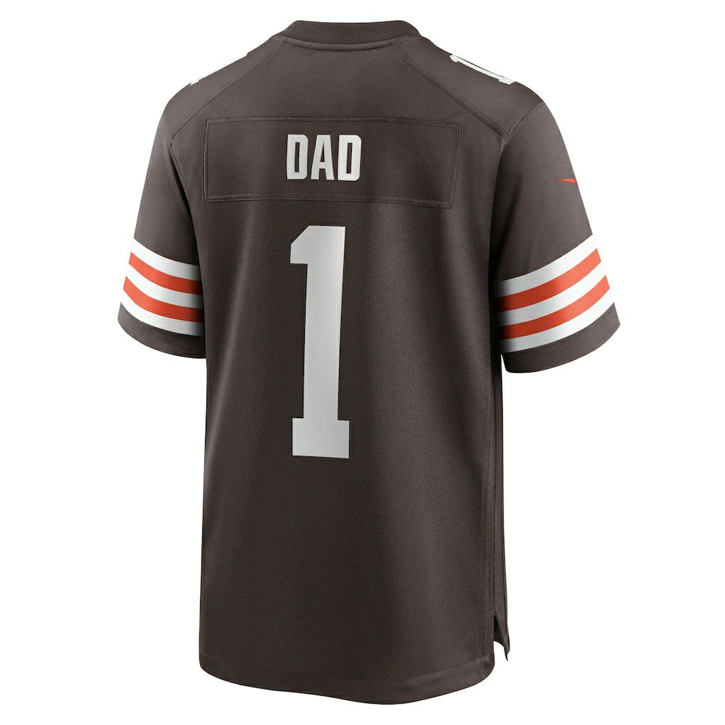 Number 1 Dad  Game Jersey - Cleveland Browns Jerseys