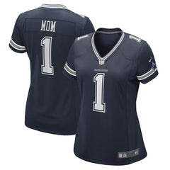 Number 1 Mom  Women's Game Jersey - Dallas Cowboys Jerseys