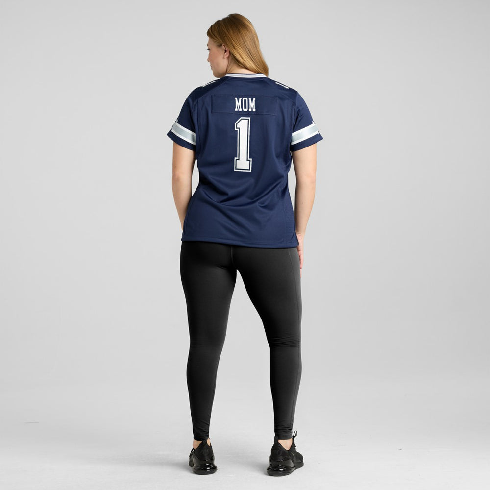 Number 1 Mom  Women's Game Jersey - Dallas Cowboys Jerseys