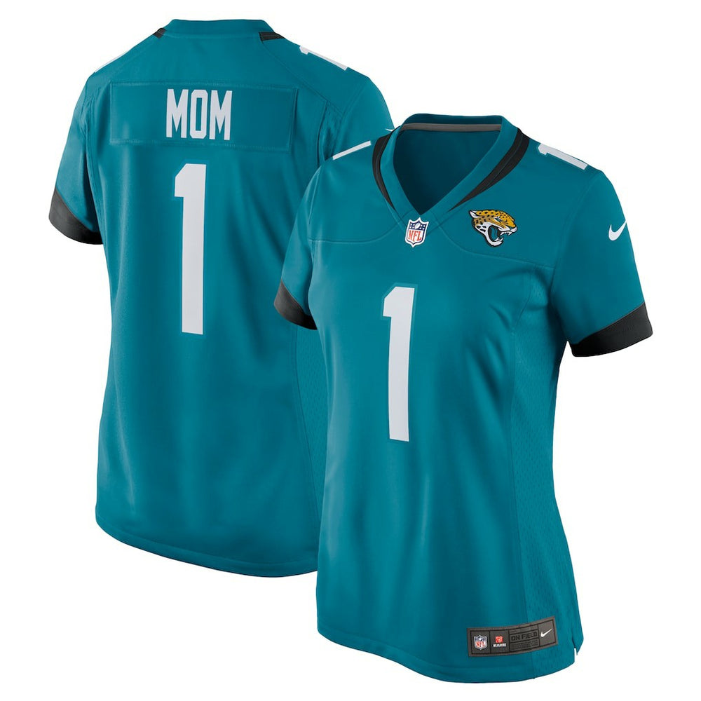 Number 1 Mom  Women's Game Jersey - Jacksonville Jaguars Jerseys