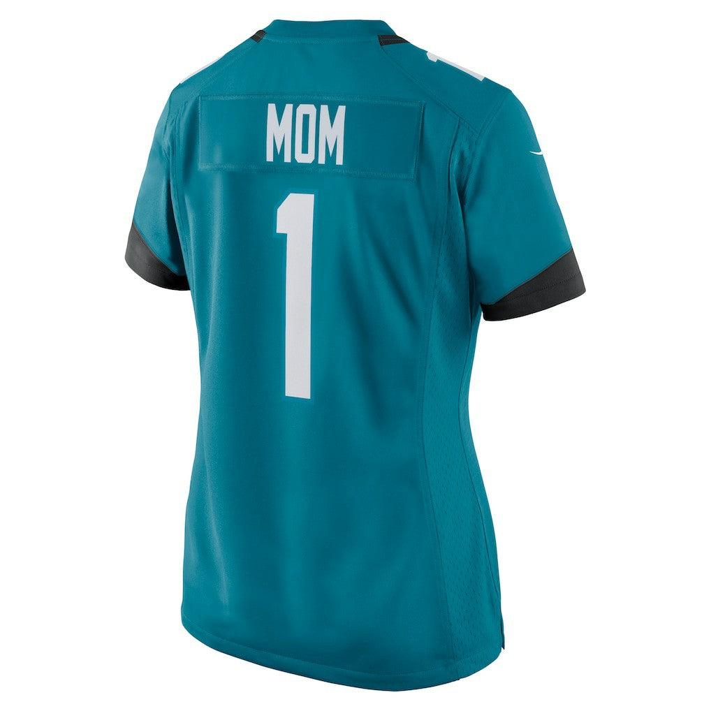 Number 1 Mom  Women's Game Jersey - Jacksonville Jaguars Jerseys