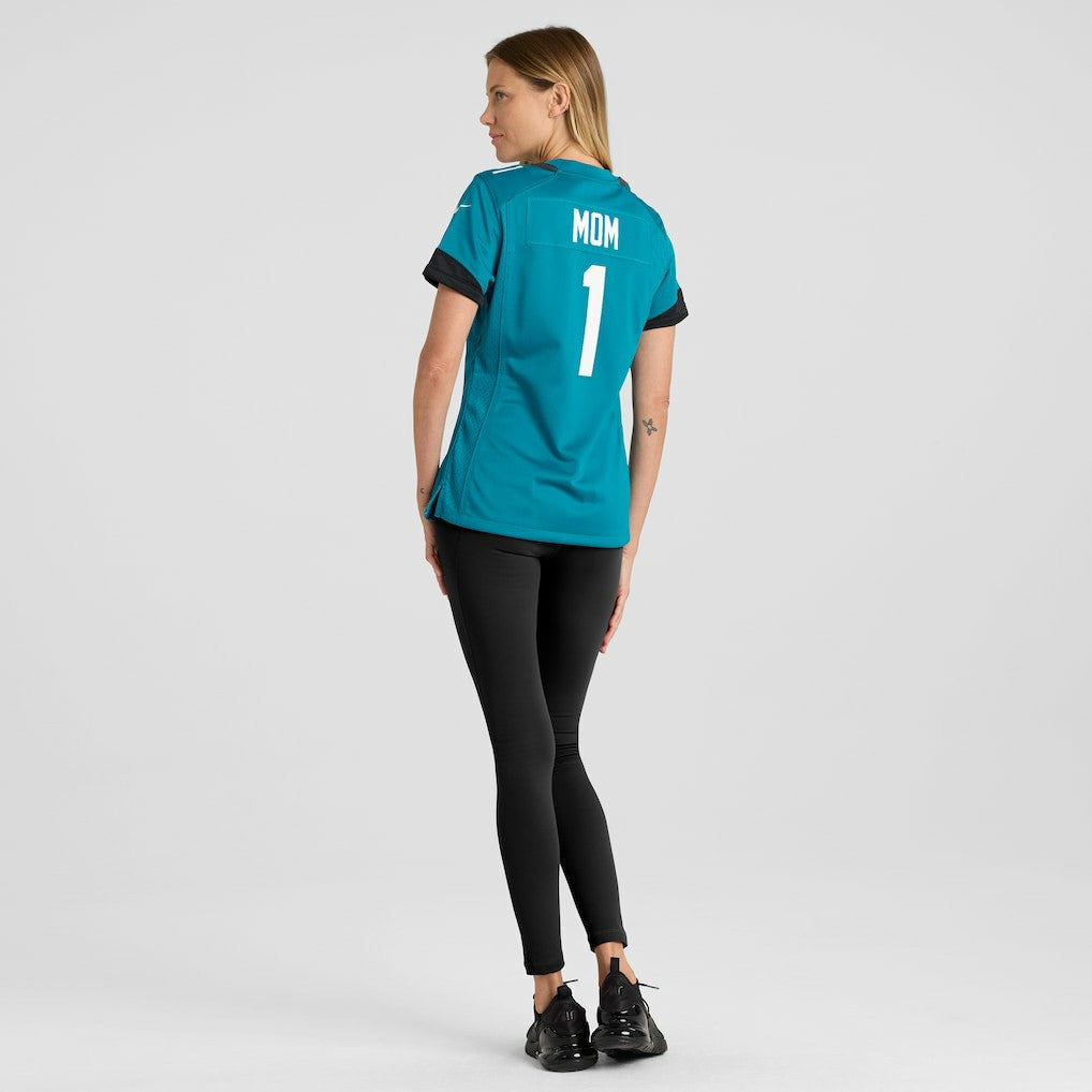 Number 1 Mom  Women's Game Jersey - Jacksonville Jaguars Jerseys