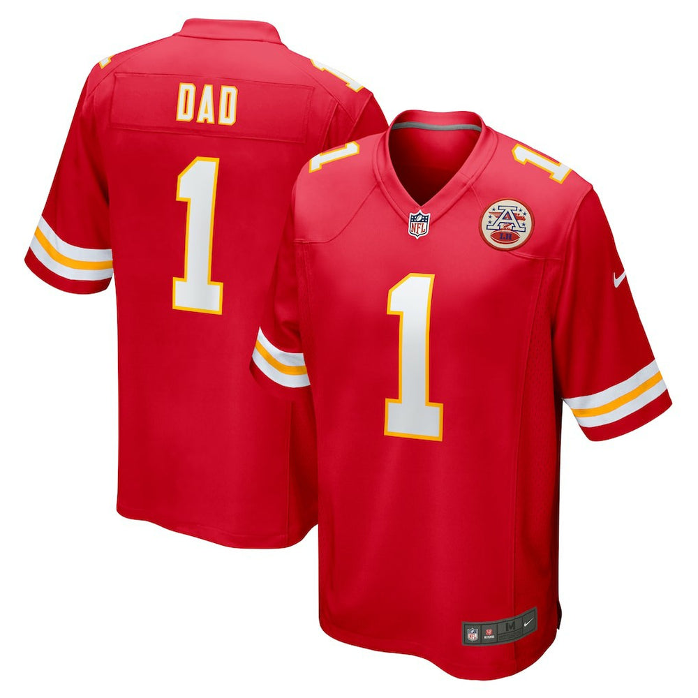 Number 1 Dad  Game Jersey - Kansas City Chiefs Jerseys