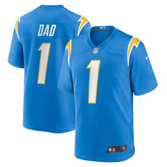 Number 1 Dad  Game Jersey - Los Angeles Chargers Jerseys
