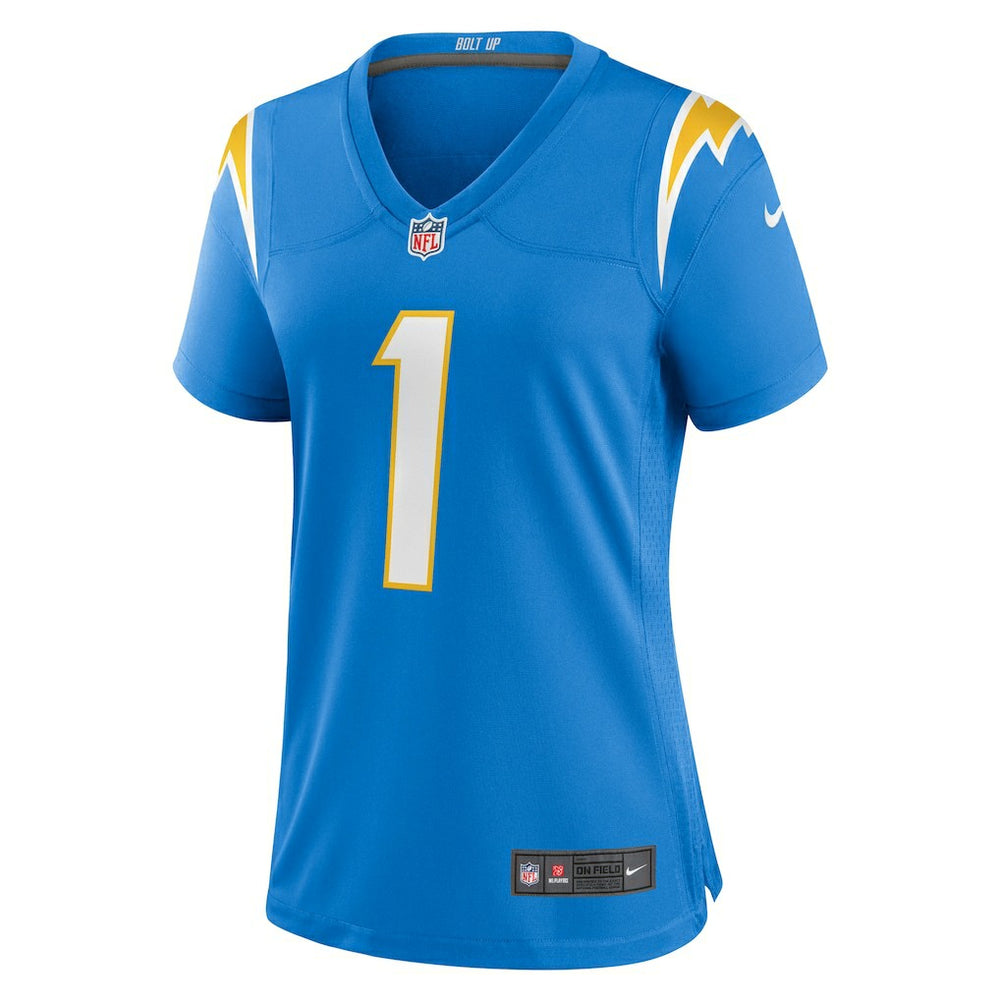 Number 1 Mom  Women's Game Jersey - Los Angeles Chargers Jerseys