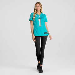 Number 1 Mom  Women's Game Jersey - Miami Dolphins Jerseys