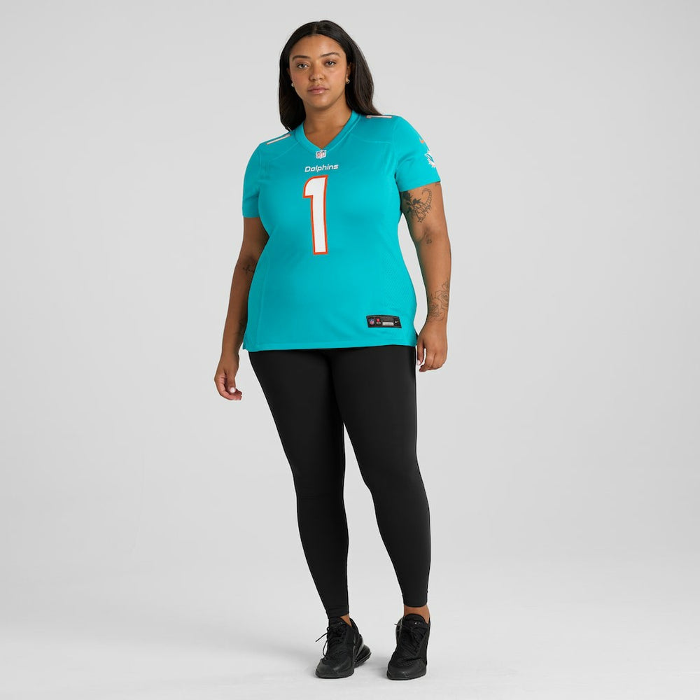 Number 1 Mom  Women's Game Jersey - Miami Dolphins Jerseys