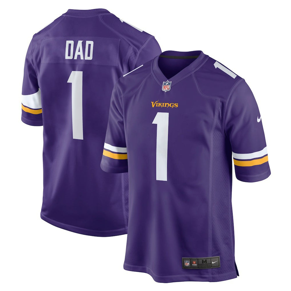 Number 1 Dad  Game Jersey - Minnesota Vikings Jerseys