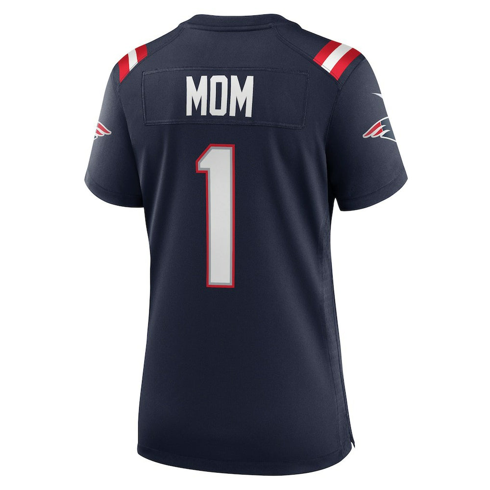 Number 1 Mom  Women's Game Jersey - New England Patriots Jerseys