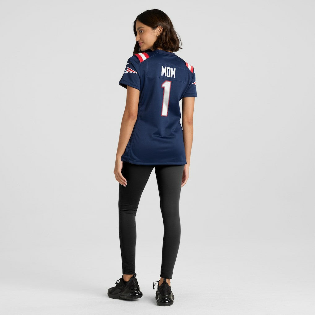 Number 1 Mom  Women's Game Jersey - New England Patriots Jerseys