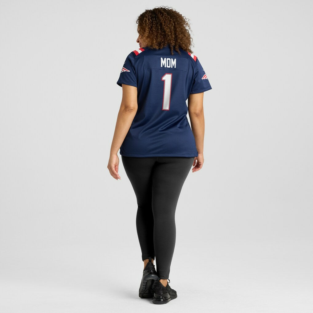 Number 1 Mom  Women's Game Jersey - New England Patriots Jerseys
