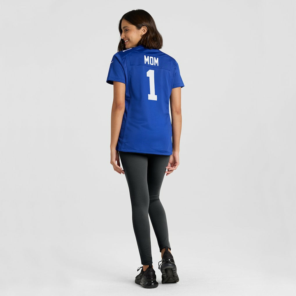 Number 1 Mom  Women's Game Jersey - New York Giants Jerseys