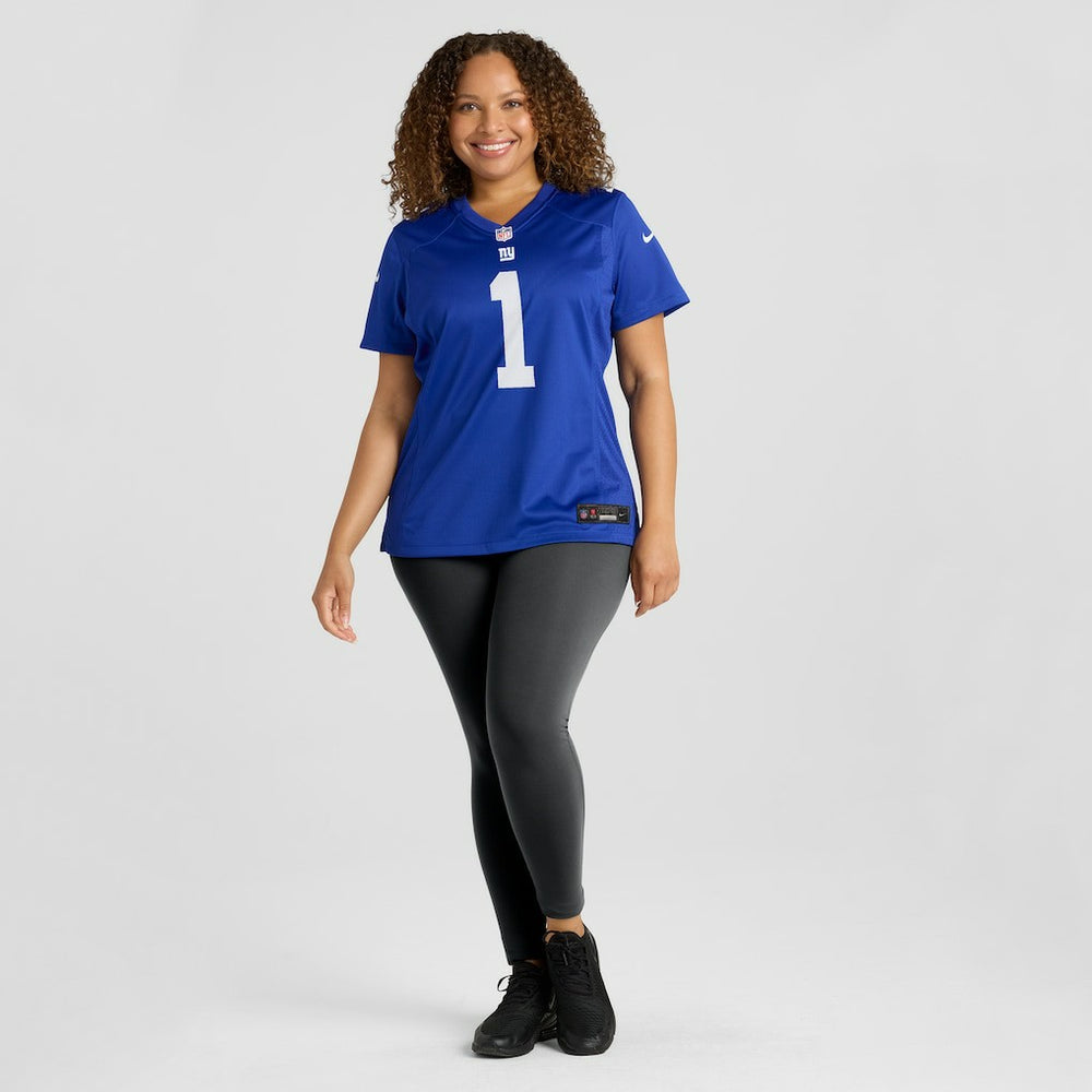 Number 1 Mom  Women's Game Jersey - New York Giants Jerseys