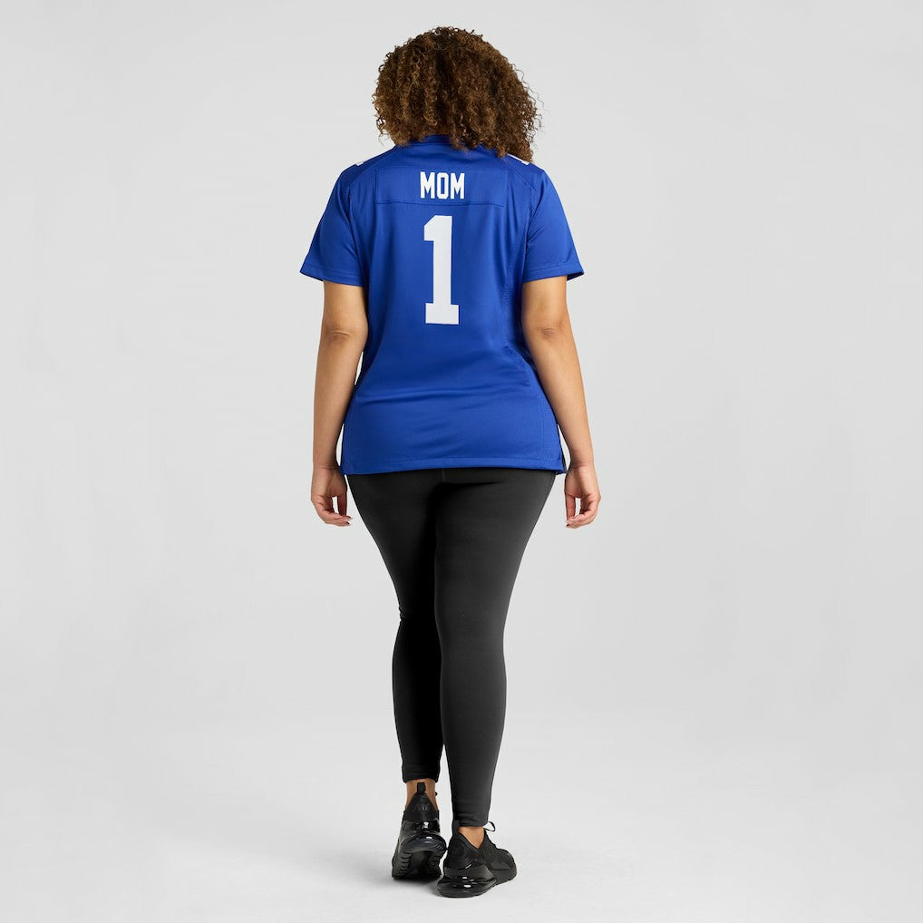 Number 1 Mom  Women's Game Jersey - New York Giants Jerseys