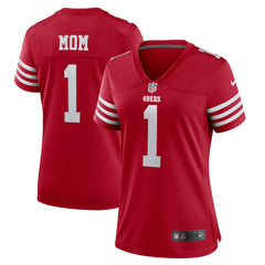 Number 1 Mom  Women's Game Jersey - San Francisco 49ers Jerseys
