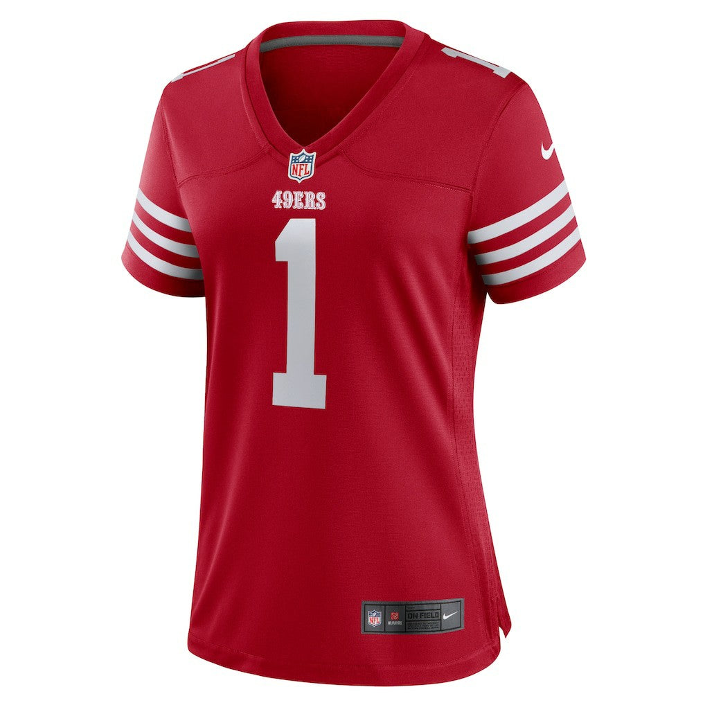 Number 1 Mom  Women's Game Jersey - San Francisco 49ers Jerseys