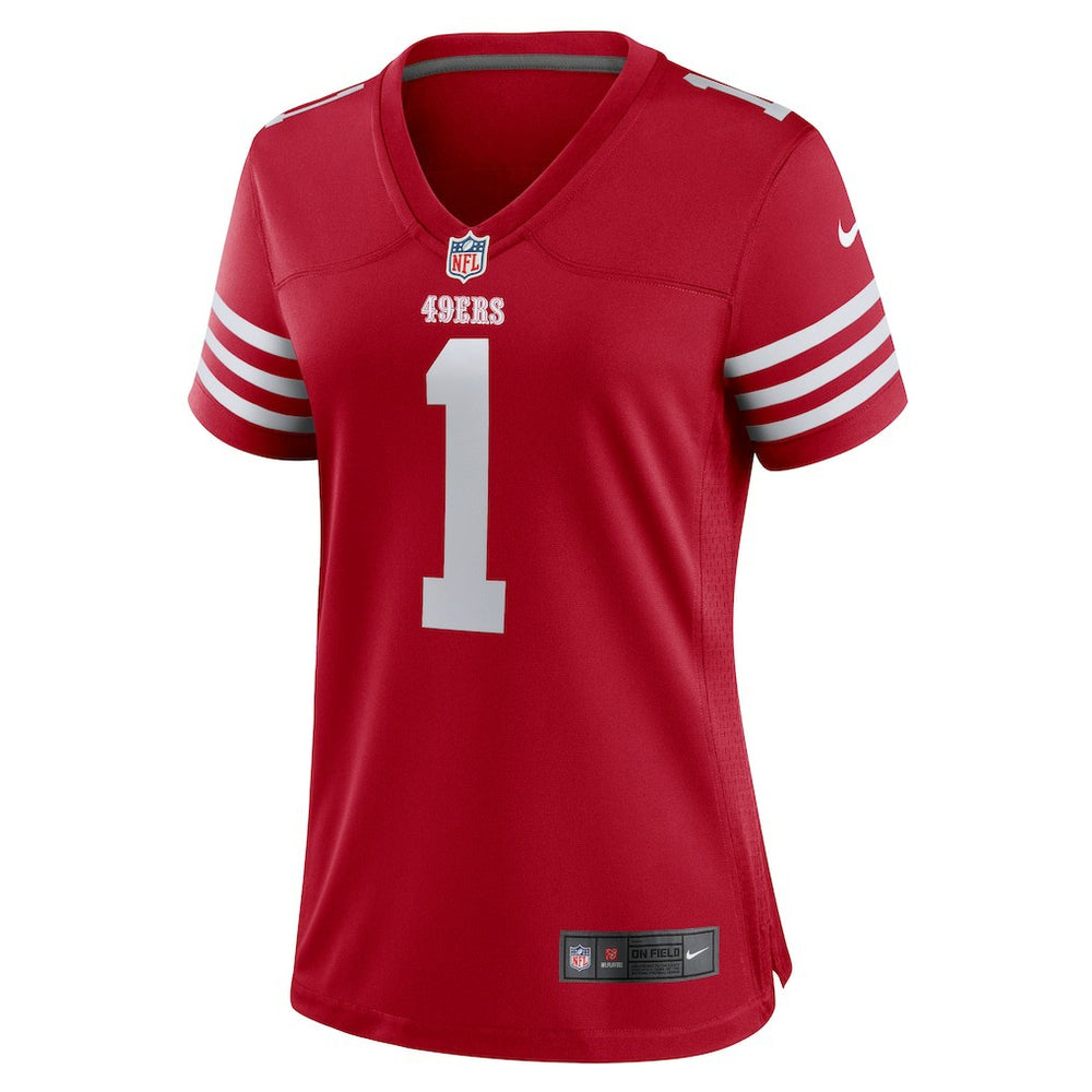 Number 1 Mom  Women's Game Jersey - San Francisco 49ers Jerseys