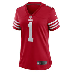 Number 1 Mom  Women's Game Jersey - San Francisco 49ers Jerseys