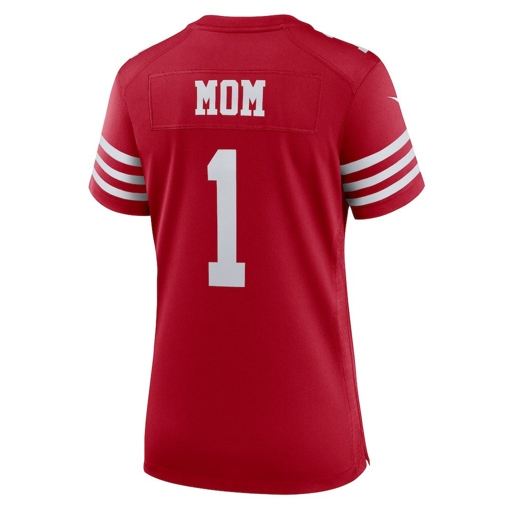 Number 1 Mom  Women's Game Jersey - San Francisco 49ers Jerseys