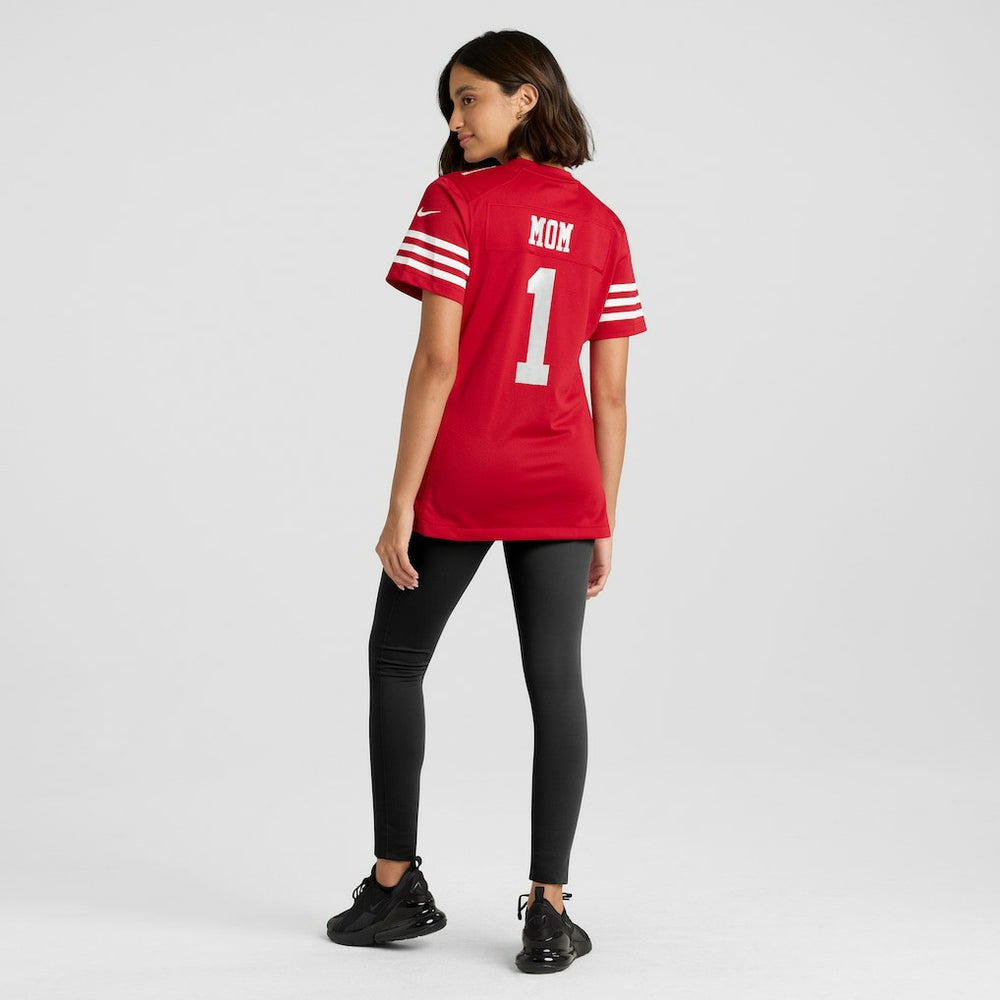 Number 1 Mom  Women's Game Jersey - San Francisco 49ers Jerseys