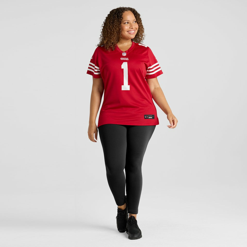 Number 1 Mom  Women's Game Jersey - San Francisco 49ers Jerseys