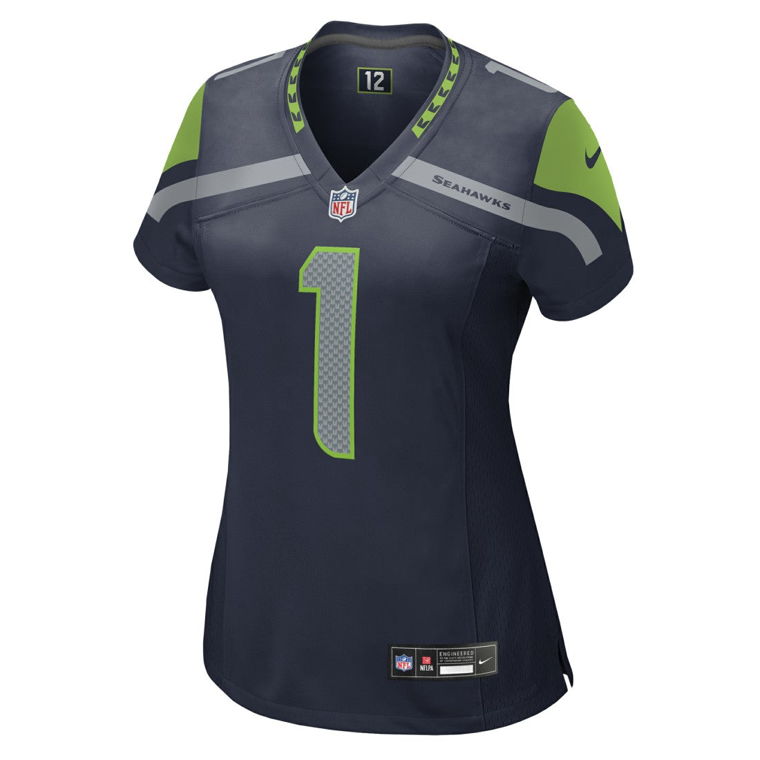 Number 1 Mom  Women's Game Jersey - Seattle Seahawks Jerseys