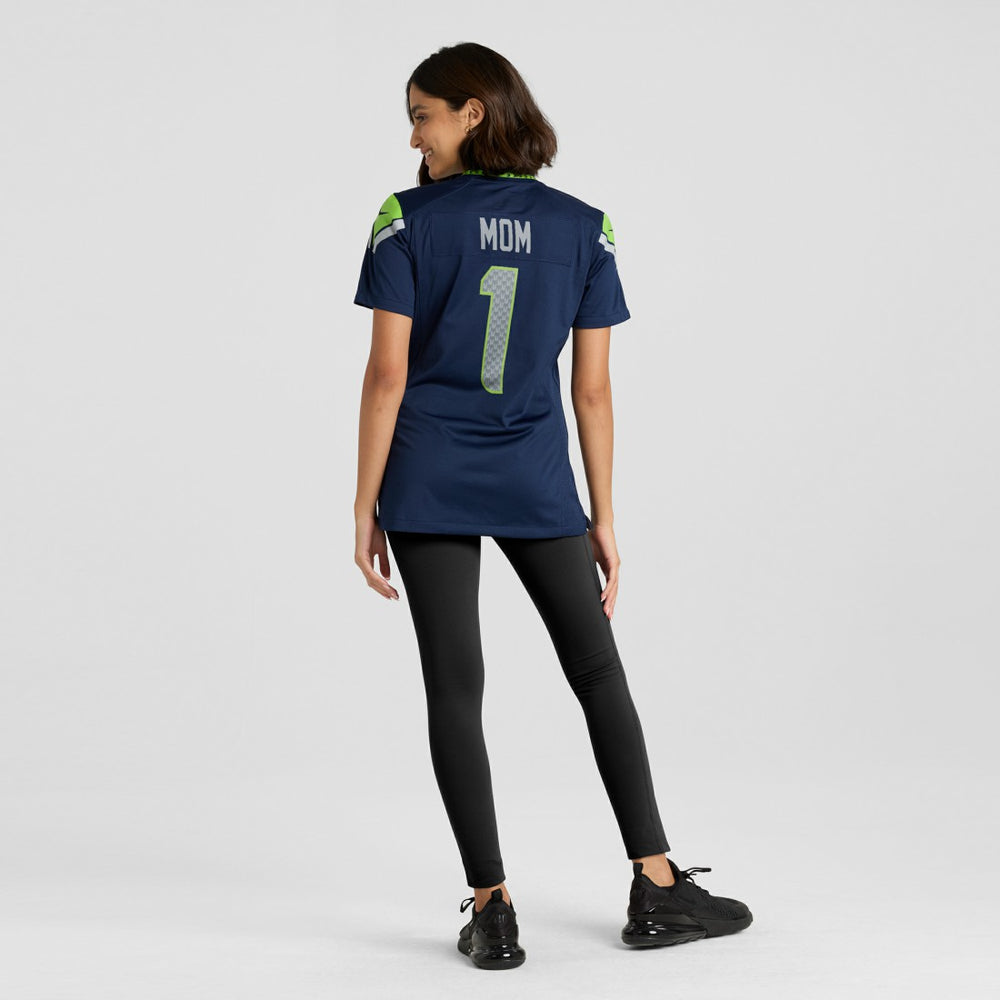 Number 1 Mom  Women's Game Jersey - Seattle Seahawks Jerseys