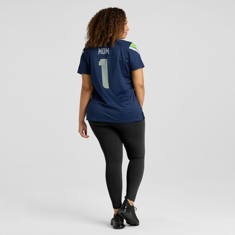 Number 1 Mom  Women's Game Jersey - Seattle Seahawks Jerseys