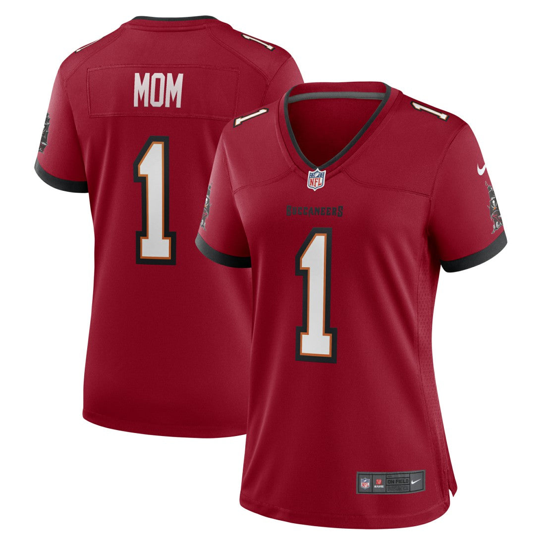 Number 1 Mom  Women's Game Jersey - Tampa Bay Buccaneers Jerseys