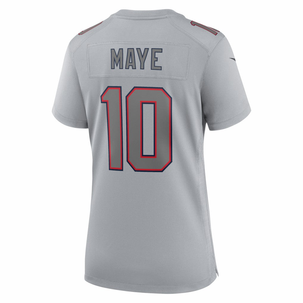 Drake Maye  Women's Super Bowl LX Patch Atmosphere Fashion Game Jersey - New England Patriots Jerseys