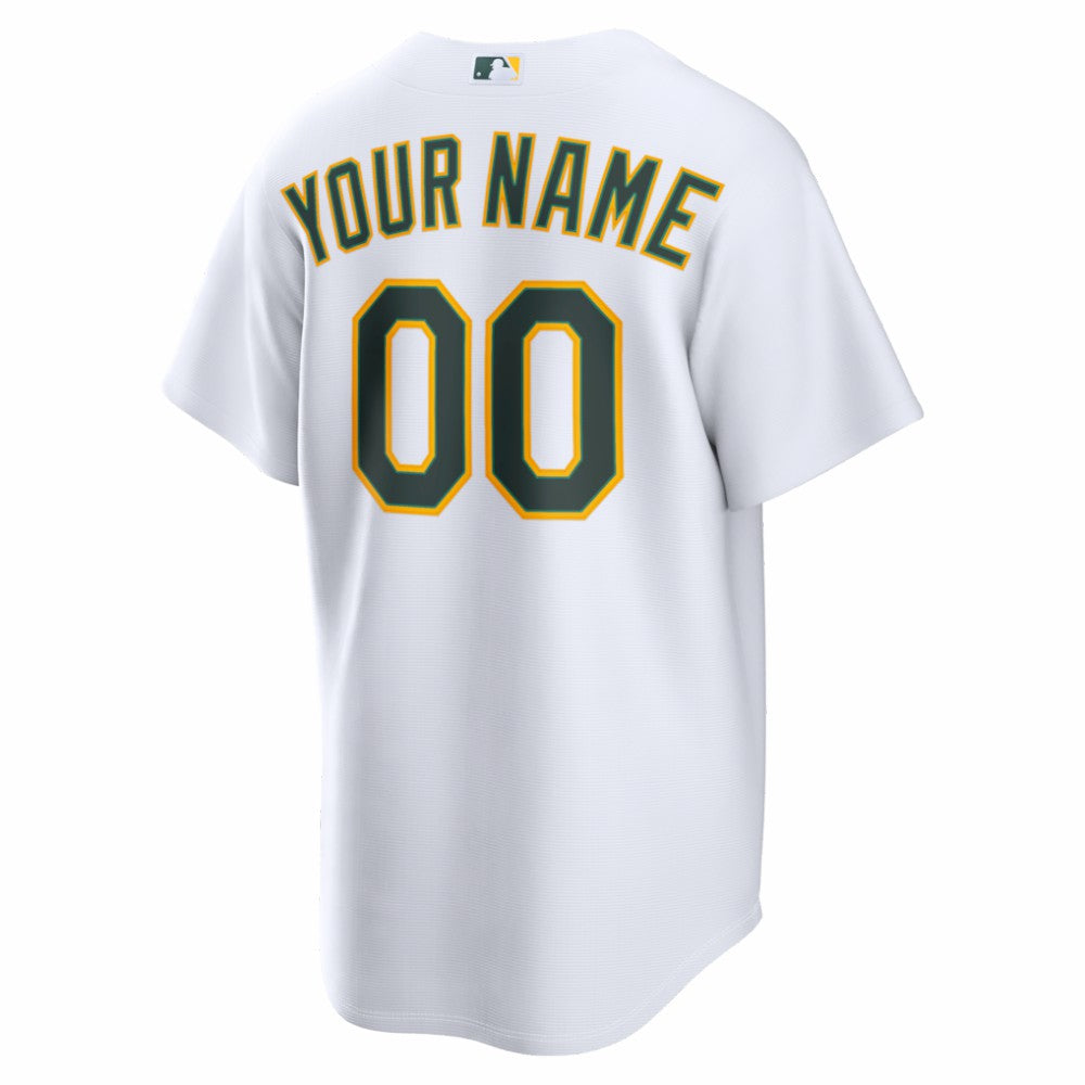 White Athletics Nike Home Replica Custom Jersey
